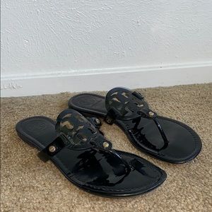 Tory Burch Miller Sandal, Patent Leather in black